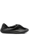 Camper X Issey Miyake Peu Form Leather Slippers In Black