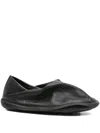 Camper X Issey Miyake Peu Form Leather Slippers In Black