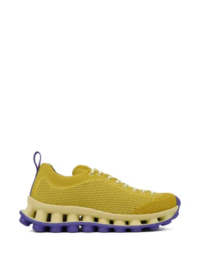 Camper X Sunnei Pelotissima Knit Sneakers In Yellow