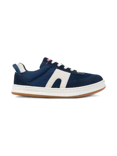 Camper Kids' Zip-detail Suede Sneakers In Blue
