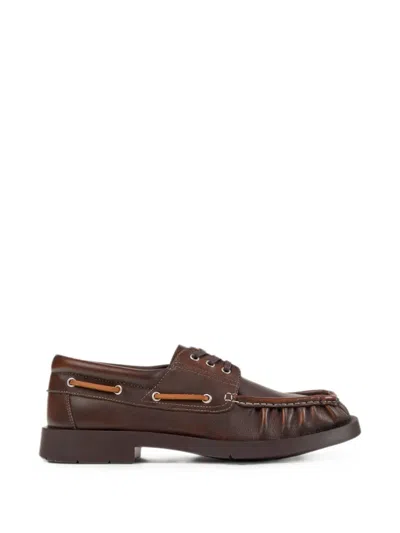 Camperlab 1978 Leather Boat Shoes In Brown
