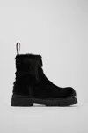 Camperlab Eki Calf-hair Ankle Boots In Black