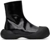 Camperlab Caramba Round-toe Leather Ankle Boots In Black