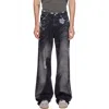 Camperlab Black Distorted Distressed Jeans In Black