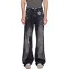 Camperlab Black Distorted Distressed Jeans In Black
