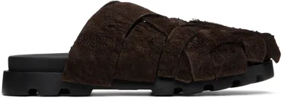 Camperlab Brown Brutus Sandals In Rambler Bitter Choco