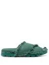 Camperlab Brutus Frayed-edge Sandals In Green