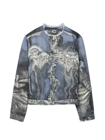 Camperlab Button-fastening Denim Jacket In Burgundy