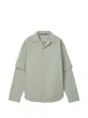 Camperlab Buttoned Layered Shirt In Green