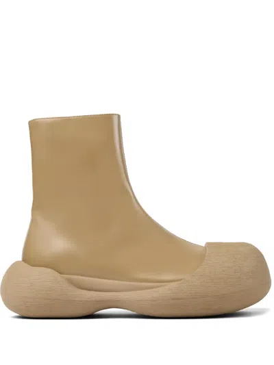 Camperlab Caramba Leather Ankle Boots In Neutrals