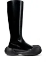 Camperlab Caramba Round-toe Leather Boots In Black