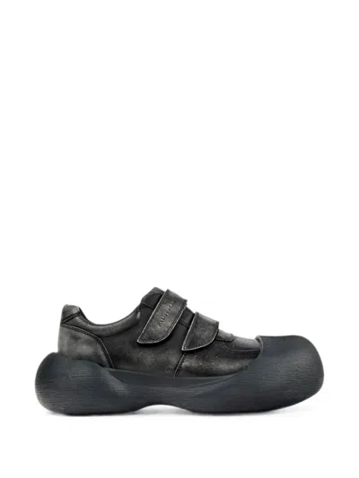 Camperlab Caramba Touch-strap Leather Low-top Sneakers In Black