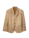 Camperlab Check Button Blazer In Brown