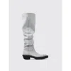Camperlab Denim And Rubber Boot In Blue