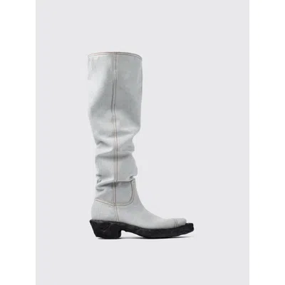 Camperlab Denim And Rubber Boot In Blue