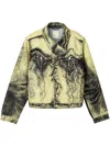 Camperlab Denim Jacket In Yellow