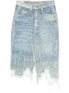 Camperlab Denim Midi Skirt In Blue