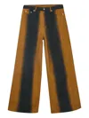Camperlab Dip-dye Denim Wide-leg Jeans In Orange