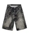 Camperlab Distorted Print Denim Shorts