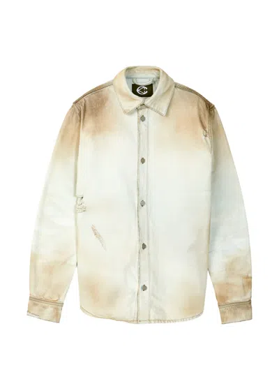 Camperlab Distressed Denim Shirt In Neutral