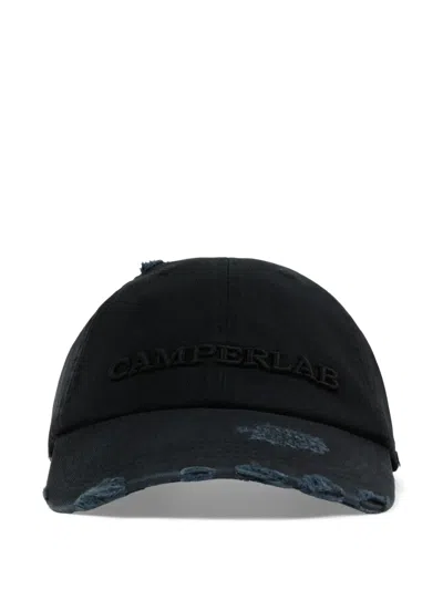 Camperlab Distressed Logo Cap In Black