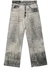 Camperlab Gray Paint Print Jeans In Black