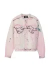 Camperlab Distressed-effect Denim Jacket In Purple