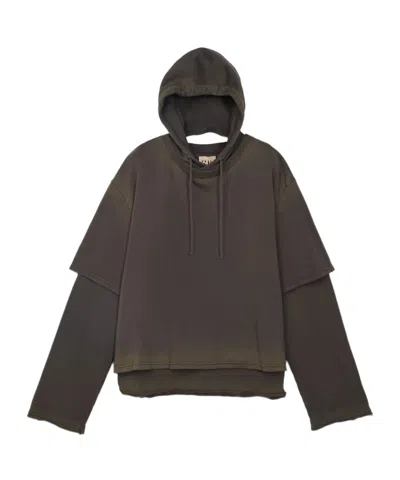 Camperlab Double-layered Hoodie In Animal Print