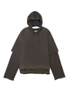 Camperlab Double-layered Hoodie In Gray