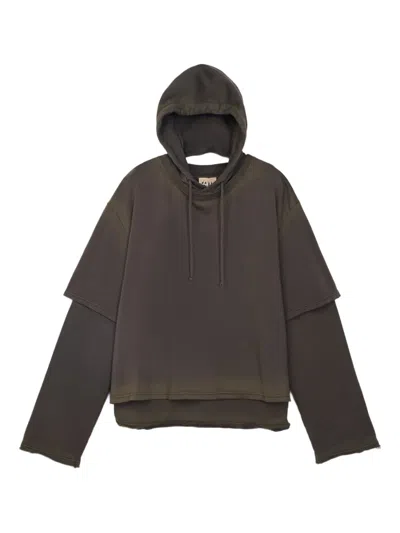 Camperlab Double-layered Hoodie In Gray