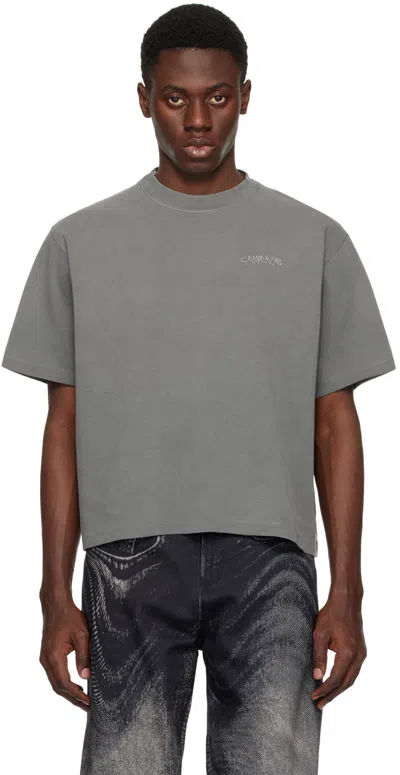 Camperlab Gray Cutout T-shirt In Grey