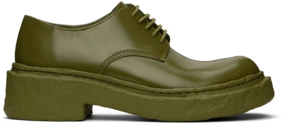 Camperlab Vámonos Leather Derby Shoes In Green