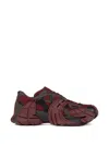 Camperlab Grey Panelled Trainers Tormenta In Red