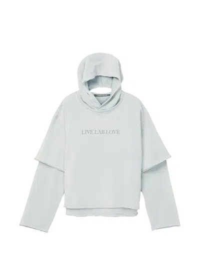 Camperlab Layered Hoodie In Blue