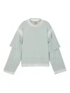 Camperlab Layered Organic-cotton T-shirt In Gray
