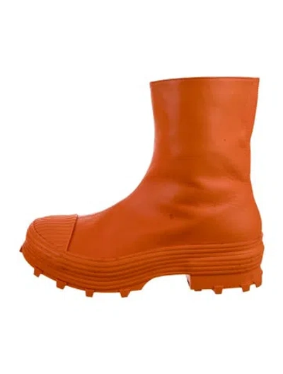 Pre-owned Camperlab Leather Combat Boots In Orange