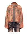 Camperlab Abstract-pattern Denim Jacket In Multicolor