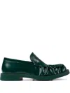 Camperlab Mil 1978 Leather Loafers In Green