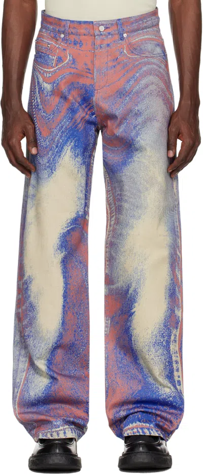 Camperlab Abstract-pattern Jeans In Blau