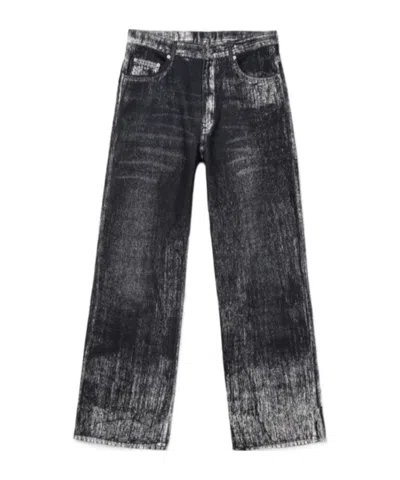 Camperlab Black Paint Print Jeans In Blue