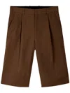 Camperlab Pintuck Tailored Shorts In Brown