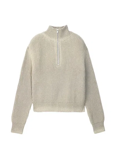 Camperlab Ribbed Quarter-zip Sweater In Nude