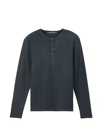Camperlab Ribbed-knit Henley Sweater In Gray