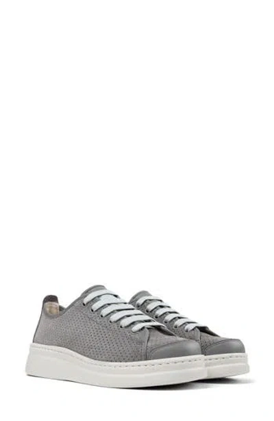 Camperlab Runner Up Perforated Sneaker In Medium Gray