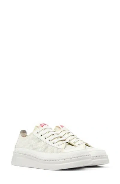 Camperlab Runner Up Perforated Sneaker In White Natural