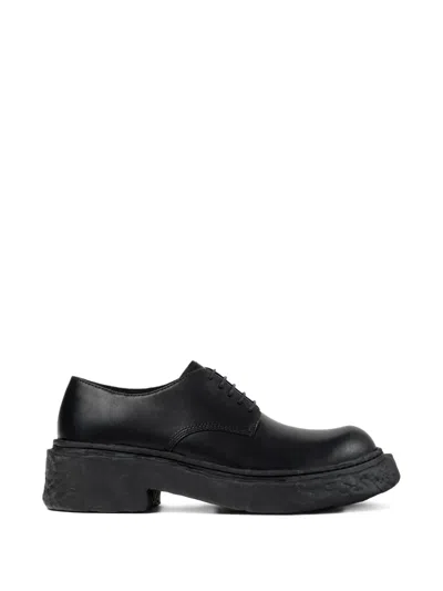 Camperlab Smooth Leather Lace-up Shoes In Black