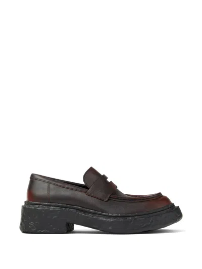 Camperlab Smooth Leather Vamonos Loafers In Brown