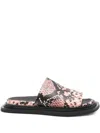 Camperlab Snakeskin-effect Slides In Pink
