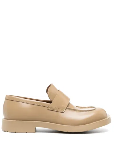 CAMPERLAB SQUARE-TOE LEATHER LOAFERS