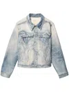 Camperlab Swirl-print Denim Jacket In Blue